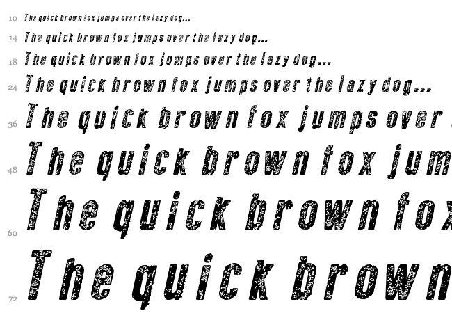New Press Eroded font waterfall
